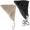 Andy's Orchids Crochet Hair Bandanas Headscarf, 2PCS Triangle Hair Scarf for Women Girls, Cute Headband, Vintage Boho Head Kerchief, Handmade Hollow Knitted Turban