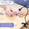 SAVILAND U V LED Nail Lamp – Mini Led Nail Lamp Gel X Lamp for Nails with Securing Clip Rotatable Led Light for Nails for Curing Gel Polish U V Nail Gels Manicure Home DIY, Black