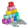KOAICS Rainbow Crystal Acrylic Cubes Children Learning Color Light Shadow Toy, Stacking Gem Blocks Sensory Building Blocks for Kids(16PCS)…
