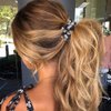 CAKURE Rhinestone Bead Hair Ties Champagne Hair Scrunchies Elastic Ponytail Holder No Damage Hair Rope Ties Hair Accessories for Women and Girls (Pack of 3)
