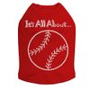 It's All About Baseball Dog Shirt XL RED