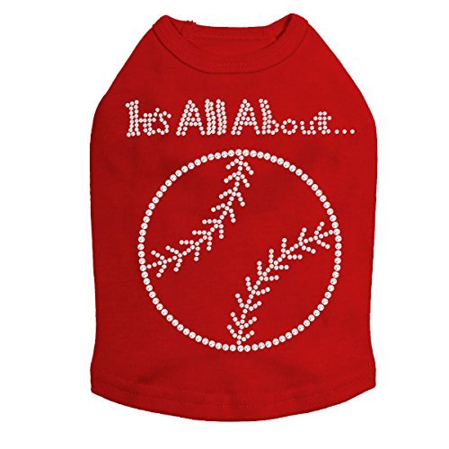 It's All About Baseball Dog Shirt XL RED