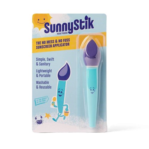 SunnyStik: Kid Friendly No-Mess No-Fuss Sunscreen Applicator, Tulip Shaped Connector for Precise Application | Effortless Coverage on Tiny Faces, Nose, Ears, Chins & Hands | Reusable & Vibrant Design