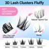 DIY Lash Extension Kits: 3D Eyelash Cluster 120pcs Individual Mix 8-16mm, C Curl Wispy Lash Clusters with 10ml Bond and Seal Waterproof, 5ml Lash Remover, Lash Tweezers lash Cluster Kit at Home.