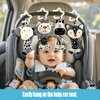 Frilida Baby Toys for 0-36 Months, Car Seats Stroller Toys with Wind Chime, Animal Plush Hanging Rattle Toy for Newborn, Gift for Infants, 4 Pack