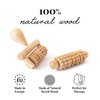 tuuli Body and Face Roller, Multi-Functional Wooden Massage Roller, Helps Ease Muscle Tension and Support Skin Health, Natural Face Massage Tools, Set of 2 (2 piece set)