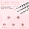 BQAN 6Pcs Nail Drill Bits for Cuticle Clean 3/32'', Safety Carbide Drill Bit for Remove Cuticle Dead Skin Cleaner Nail Prepare, Nail Supplies for Nail Techs