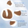 Sixstarhair Tape In Hair Extensions 18 Inch Thick Full Red Brown Hair Tape In Extensions Silky Straight Remy Human Hair Extensions [Color 30#-18 inch]