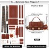 WADORN PU Leather Crossbody Bag Making Kit, DIY Knitting Crochet Shoulder Bag Making Materials PU Leather Handbags Sewing Kit for DIY Handmade Purse Making Accessories, 7.4x3.9x2.7 Inch (Brown)