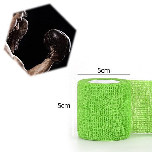 Tattoo Grip Cover Wrap, ATOMUS 24pcs 2” x 2 Yards Disposable Tattoo Tube Tape Wrap Elastic Self-adhesive Bandage Rolls Tape for Tattoo Machine Grip Tube Accessories (Green)