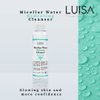 LUISA TRUE SKINCARE Micellar Water Cleanser for face, Makeup Remover Hydrating with Niacinamide