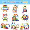 BOZE SUPOD Wooden Toys Rainbow Stacking Blocks-Montessori Toys Building Blocks for Toddler Age3+ Years Old Open Ended Preschool Activity Educational Toy Gifts for Boys Girls-19PCS