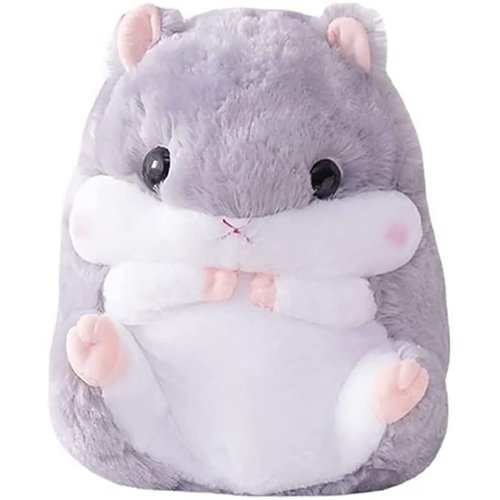 Hgplvxj Hamster Plush Toy,Hamster Stuffed Animal Plush Pillow Birthday Xmas Gift for Kids (Gray 15.7''x11.8'')