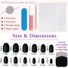Lifextol 120pc Matte Black Almond Press on Nails Short Oval Fake Nails Press ons with Glue&Sticky Tab, 12 Sizes Acrylic Nails Press on Nails Almond Black Nails Glue on Nail Tips Artificial Fingernail