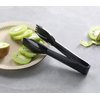 New Star Foodservice 42290 Utility Tong, High Heat Plastic, Straight Edge, 6 Inch, Set of 12, Black