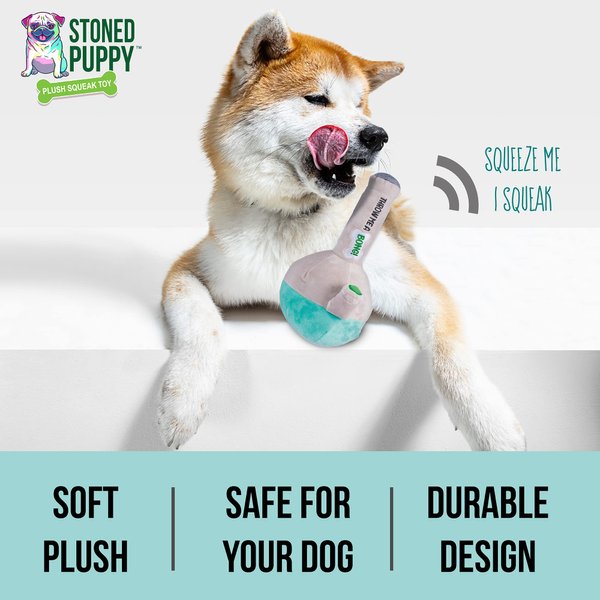 Fujima Beaker Plush Dog Toy Funny 4/20 Themed- Durable and Safe Non-Toxic Materials -Soft Texture and Built-in Squeaker for Versatile Play