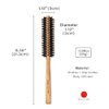 Boar Bristle Round Brush [ Made in Japan ] 100% Natural Boar Bristle Hair Brush for Styling, Separating, Shaping and Blow-Drying for Women and Men (Round Brush)