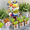 37 PCS Sports Cake Toppers Sports Cake Decoration with Soccer Football Baseball Basketball Tennis Golf for Boys Men Sports Theme Birthday Party Supplies (Sports)