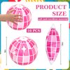Whaline 16Pcs Disco Inflatable Beach Ball 16'' Pink Pool PVC Balls Cute Game Toys for Summer Beach Disco Party Decor