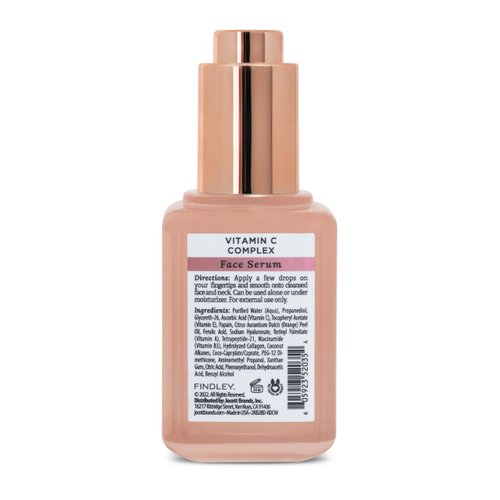Findley Vitamin C Complex Brightening Face Serum | Ultimate Glow | Soothes & Refreshes | Smooth Skin Texture (2 Fl Oz)