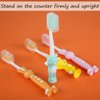 Patelai 24 Pcs Kids Toothbrush for Age 2 and Above Children Manual Toothbrush Set Soft Contoured Bristles Boys and Girls Cute Colorful Toothbrush with Suction Cup for Storage