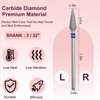 HungGato Tapered Top Needle Cuticle Clean Nail Drill Bit 3/32'', Professional Safety Carbide Diamond Under Nail Cleaner for Cuticle Dead Skin Nail Prepare, Beginners Bits, Experienced Tech (Medium)