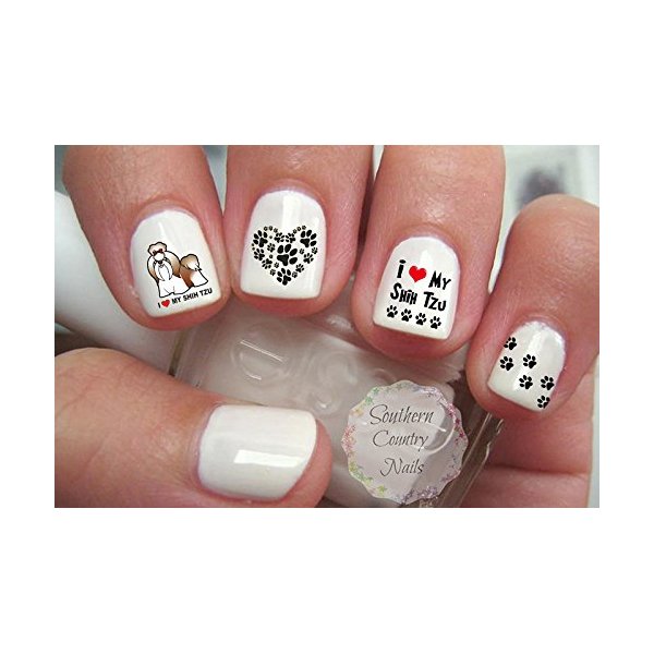 40 Shih Tzu Nail Art Decals