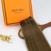 Full Shine Brown Weft Human Hair Extensions Sew In Extensions Straight Hair Color Medium Brown Hair Weft Extensions For Women Soft Silky Human Hair Bundles Hair Weft Human Hair Sew In 105G 18 Inch