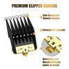 8 Premium Clipper Guards for BaBylissPRO Barberology FX870，FX890，FX825 and FX673 Clippers, Fit for Babyliss Clipper Guards with Metal Clip - Cutting Lengths 1/16-3/4 inch Attachment Combs Set