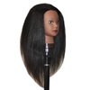 Afro Coarse 100% Real Hair Mannequin Head Hairdresser Training Head Manikin Cosmetology Head (YAKI-K+C))