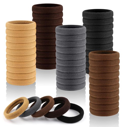 EYBDYB 150 PCS Seamless Hair Ties,Hair Ties for Thick Hair,Elastic Hair Ties,Thick Hair Ties,Rip Tie Hair Ties,Hair Elastics No Damage (MultiColor)