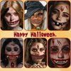 AUOCATTAIL Temporary Face Tattoos Halloween Makeup Kit Horror Zombie Face Stickers Scary Tattoos for Party Costumes Women Girl 9 Sheets