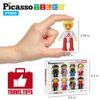 PicassoTiles Magnetic Figures 8 Piece Character Action Figure Toddler Toy Set Magnet Expansion Variety Pack Play People Add-ons STEM Learning Kit Pretend Playset for Construction Building Block PTA03