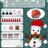Jiuguva 9 Set Christmas Snowman Crafts Kit Build a Snowman for Kids DIY Decorating Kit Xmas Snowman Modeling Clay Hats Buttons Scarfs Foam Balls Craft Stocking Gift for Party Favors Winter Sewing