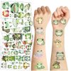10Sheets Frog Tattoos for Girls, Fake Kids Tattoos for Girls, Cartoon Animal Temporary Tattoos Stickers, Girls Kids Birthday Party Decoration Gifts Bags Filler