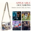Missnine Clear Bag for Stadium Events Small Clear Purse Stadium Approved Women PVC Crossbody Bag Cute Concert Bag with Guitar Strap