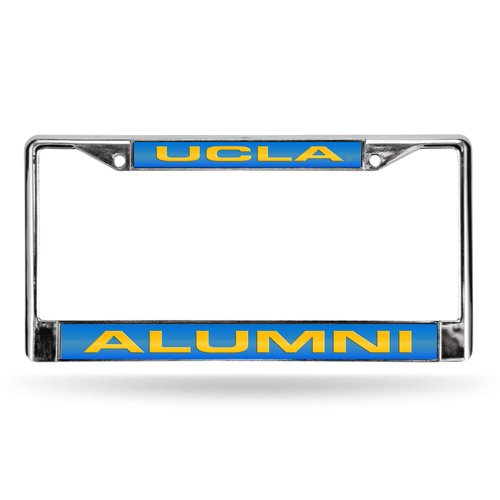 Rico Industries NCAA UCLA Bruins - Alumni Laser Cut Inlaid Standard Chrome License Plate Frame, 6 x 12.25-"