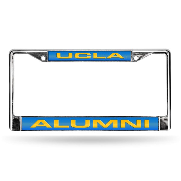 Rico Industries NCAA UCLA Bruins - Alumni Laser Cut Inlaid Standard Chrome License Plate Frame, 6 x 12.25-"