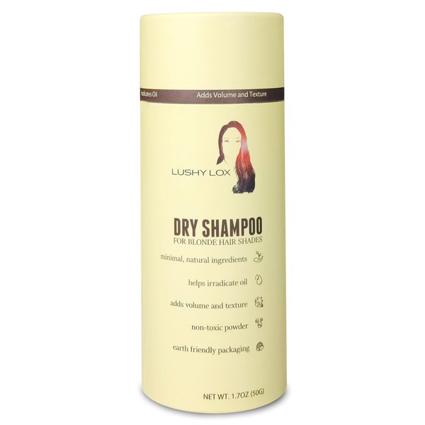 Lushy Lox Blonde Dry Shampoo Powder, All Natural Ingredients, Non Aerosol, Non Toxic, Earth Friendly Packaging