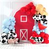 Farm Animal Theme Balloon Garland Arch Kit Red Blue White Latex Balloons Garland with Cow Print Balloons for Kid Barn Yard Farmhouse Country Western Cowboy Birthday Party Supplies Decoration