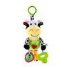 Interactive 3D Teethers Musical Baby Toy-Plush Stroller Hanging Doll for Infant Babies Stuffed Animal Activity Soft Toys with Multi-Sensory Crinkle, Rattle & Textures for Tummy Time 0-3 Years Cow
