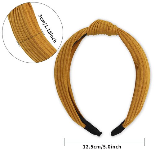 Fishinsea 10 Pack Knotted Wide Headbands for Women Cute Fashion Head Wrap in Solid Color Non-slip Hair Accessories for Daily Festival Presents