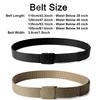 JASGOOD Nylon Military Tactical Men Belt 2 Pack Webbing Outdoor Web Belt With Plastic Buckle Snow Pants Belts, A-Black+Green Khaki, Fits Pant up to 40 Inch