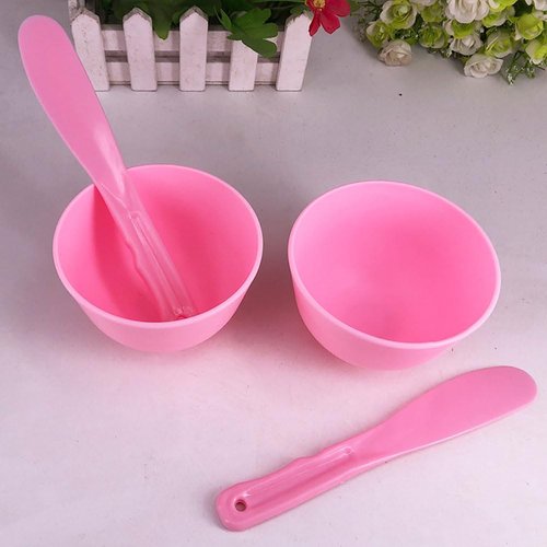 luzen 2Pcs Professional Silicone Mask Bowls with Plastic Spatula Reusable DIY Facial Mask Bowl Mixing Spatula Cosmetic Mud Mask Mixing Bowl Skincare Beauty Tool Kit for Beauty Salon or Home Use, Pink