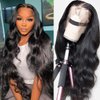 GOMOST Body Wave Lace Front Wigs Human Hair Pre Plucked 180 Density 13x4 HD Lace Frontal Wigs for Black Women Glueless Wigs Brazilian Virgin Human Hair Wig with Baby Hair 24 Inch