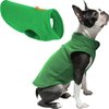 Gooby Every Day Fleece Cold Weather Dog Vest for Small Dogs, Green, Small