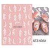 5D Spring Embossed Flower Nail Art Stickers 4 Sheets JMEOWIO Real Self-Adhesive Decals Floral Design Nail Decoration for Women Girls