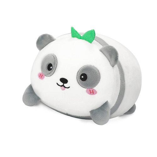 AIXINI Cute Panda Plush Pillow 8" Bamboo Panda Stuffed Animal, Soft Kawaii Plushies Hugging Plush Squishy Pillow Toy Gifts