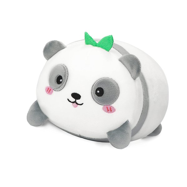 AIXINI Cute Panda Plush Pillow 8" Bamboo Panda Stuffed Animal, Soft Kawaii Plushies Hugging Plush Squishy Pillow Toy Gifts
