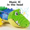 Sumobaby Infant Baby Musical Stuffed Animal Activity Soft Toys with Teether, Multi-Sensory Crinkle, Rattle and Textures, for Tummy Time Newborn 0-3-6-12 Months Boys, Girls, Crocodile (Alligator)